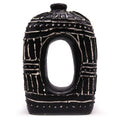 Oval Donut Shaped Vase - Chocolate 30cmBalinese Ceramic VasesHeart Notes