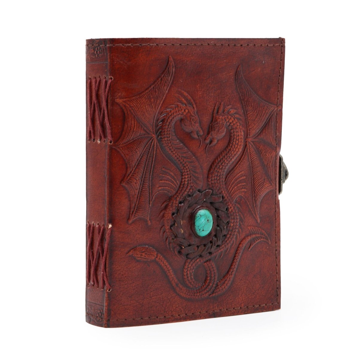 Two Dragons – Esoteric Notebook – Antique Grey – 200 pages – 17.5x12.5x3cmLeather Notebooks – Vintage Style JournalsHeart Notes