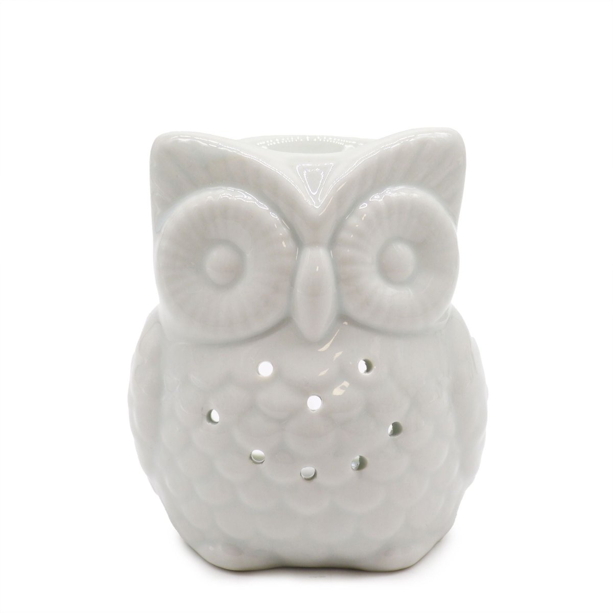Classic White Oil Burner - Tall OwlClassic White Oil BurnersHeart Notes