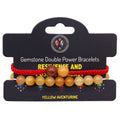 Gemstone Double Power Bracelets - Yellow AventurineGemstone Double Power BraceletsHeart Notes