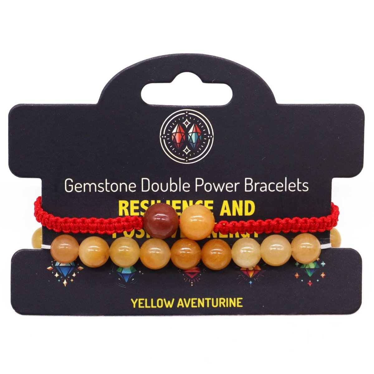 Gemstone Double Power Bracelets - Yellow AventurineGemstone Double Power BraceletsHeart Notes