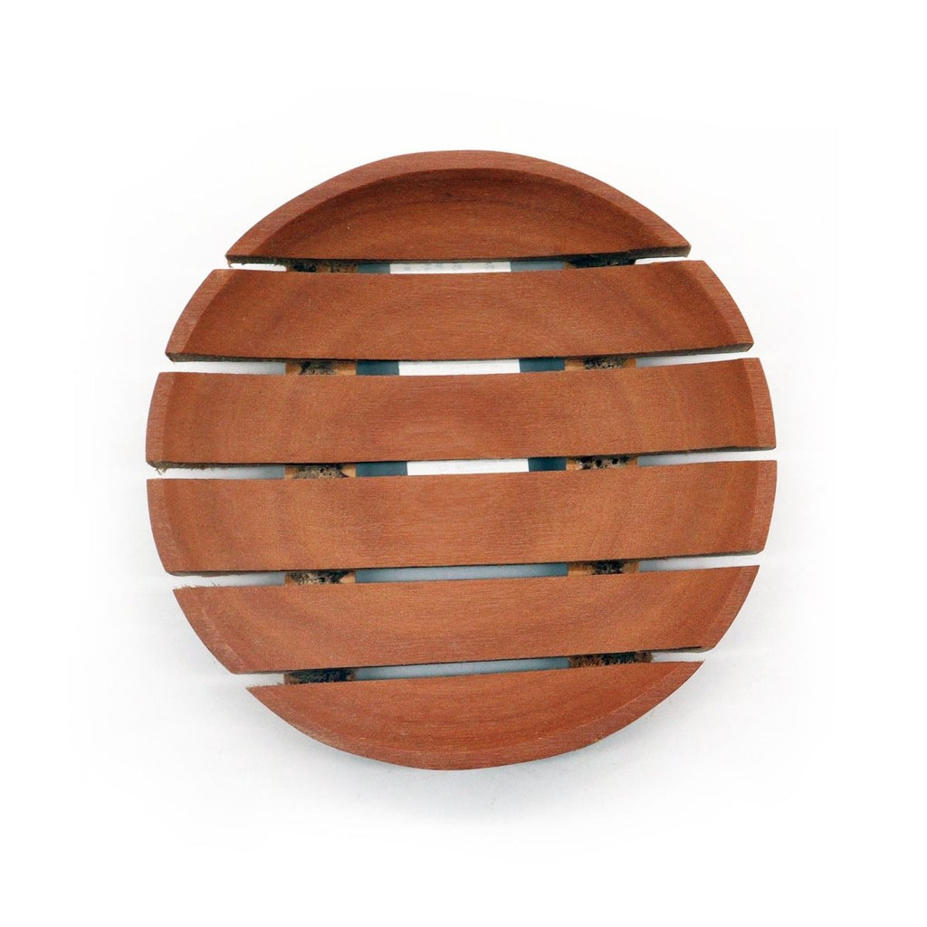 Classic Mahogany Soap Dish - RoundClassic Mahogany Soap DishesHeart Notes