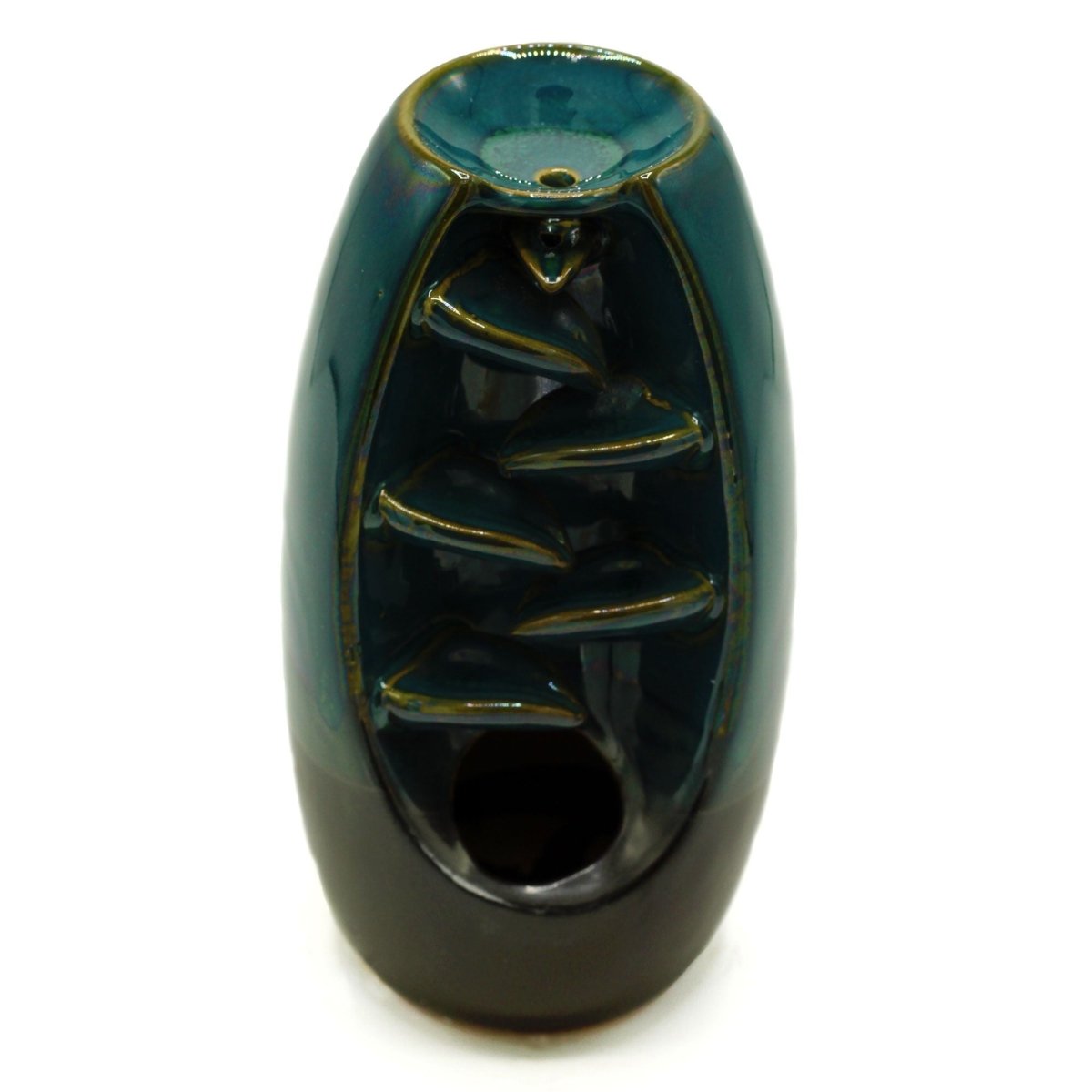 Backflow Incense Burner - Serine Oval CascadeBackflow Incense BurnerHeart Notes