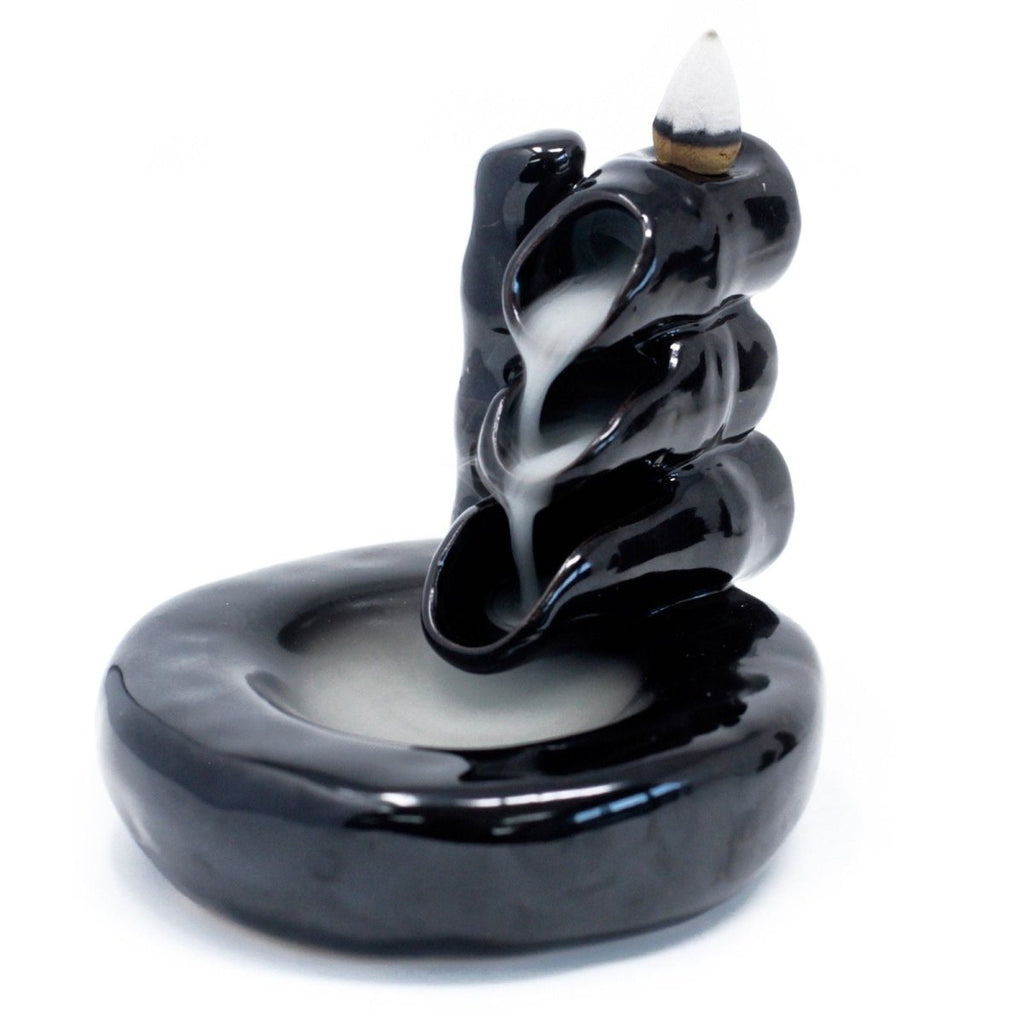 Back Flow Incense Burner - Bamboo & PoolBackflow Incense BurnerHeart Notes