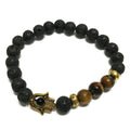 Lava Stone Bracelet - Hamsa Tiger - eyeLava Stone BraceletsHeart Notes