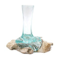 Molten Glass on Whitewash Wood - Vase - SmallMolten Glass on WoodHeart Notes