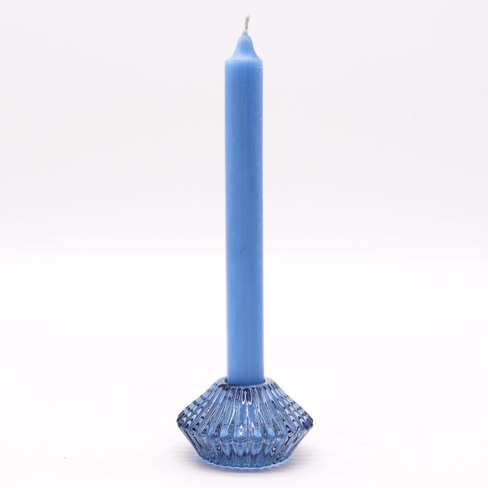 Flower Flip Dinner Candle / Tealight Holder - Royal BlueGlass Candle Holders & JarsHeart Notes