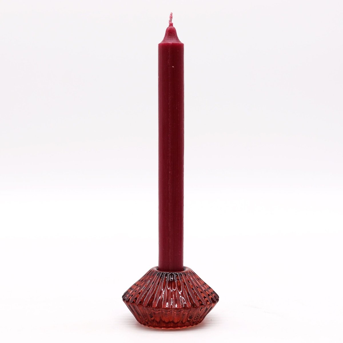 Flower Flip Dinner Candle / Tealight Holder - Vampire RedGlass Candle Holders & JarsHeart Notes