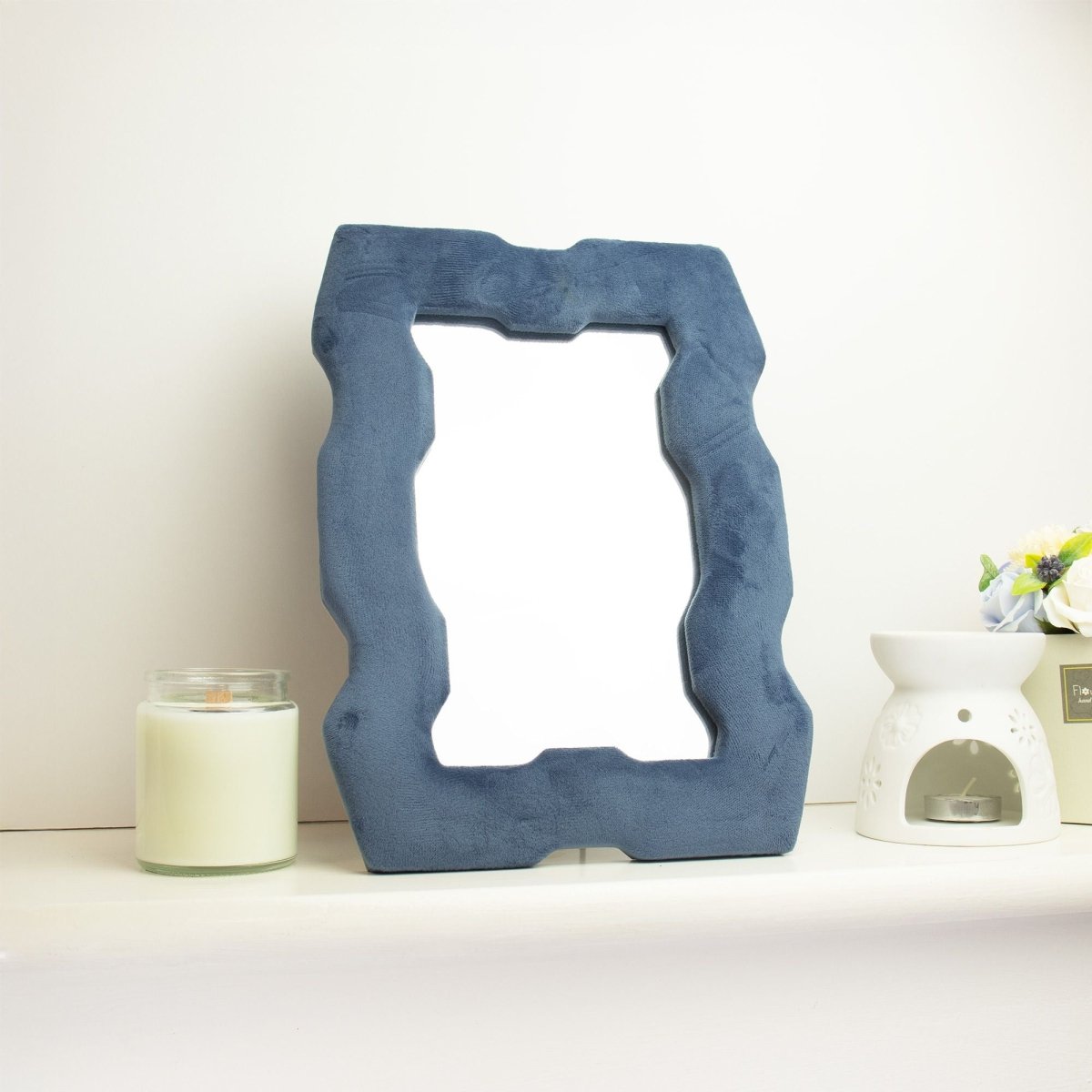 Soft Squiggly Mirror – Chunky Frame – Royal Blue (30.5x22.5x2.3cm)Soft Squiggly MirrorsHeart Notes