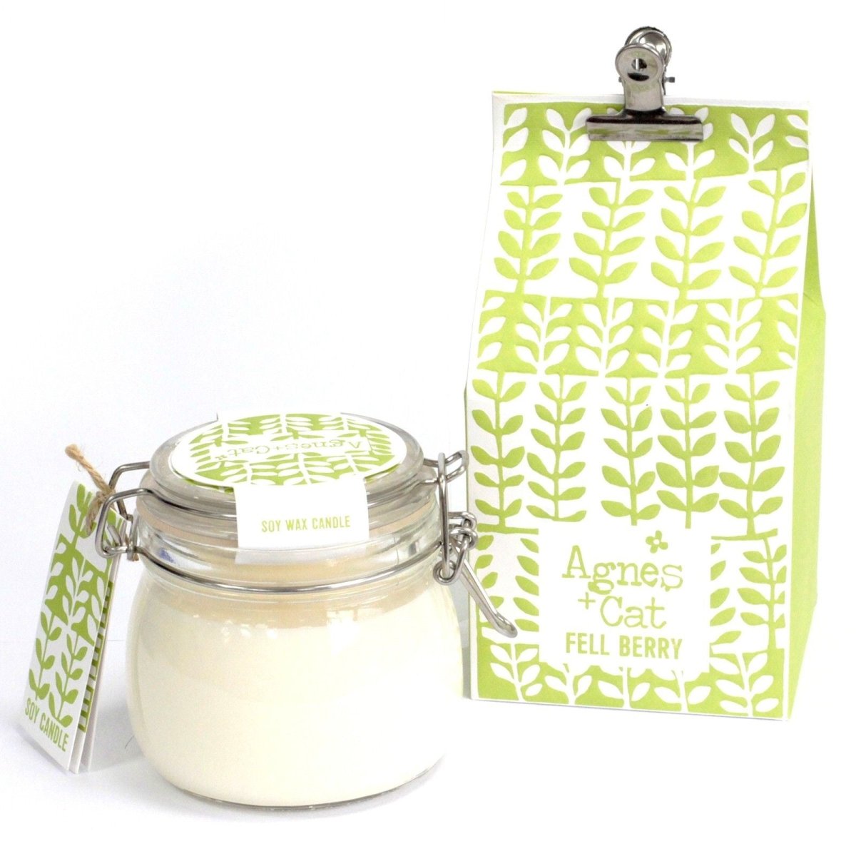 Agnes + Cat Kilner Jar Candle - Fell BerryAgnes + Cat Soy Wax Kilner Jar Candles 400mlHeart Notes