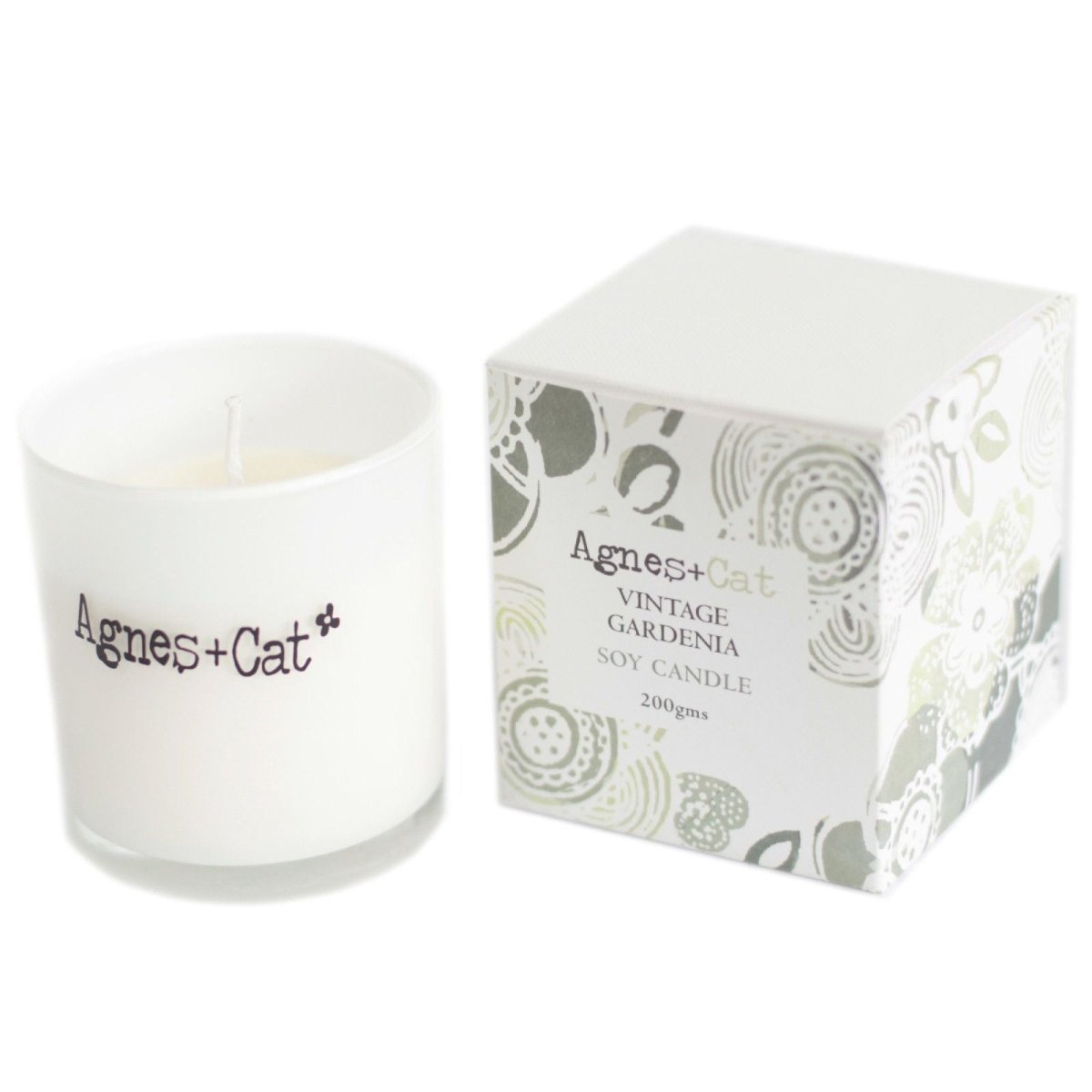 Agnes + Cat Votive Candle - Vintage GardeniaAgnes + Cat Soy Wax Votive Candles 200gHeart Notes