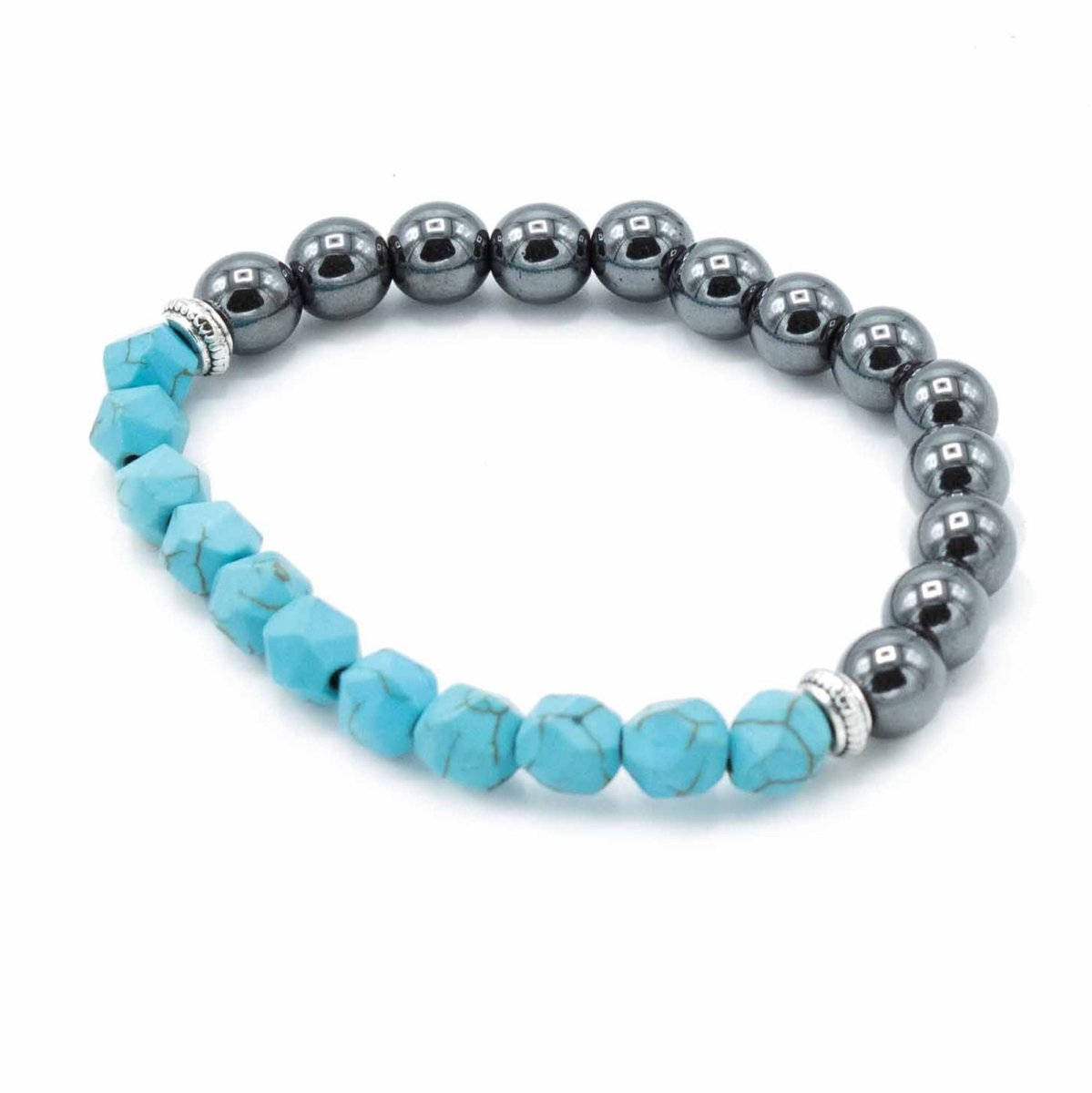 Faceted Gemstone Bracelet - Magnetic TurquoiseFaceted Gemstone BraceletsHeart Notes