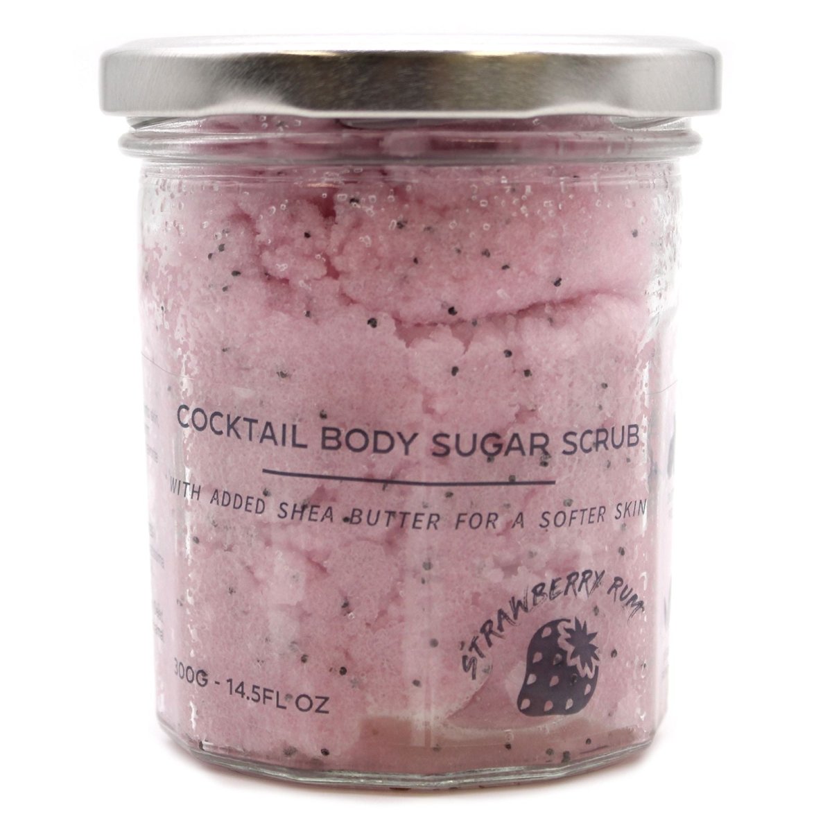 Fragranced Sugar Body Scrub - Strawberry Rum 300gFragranced Sugar Body ScrubHeart Notes