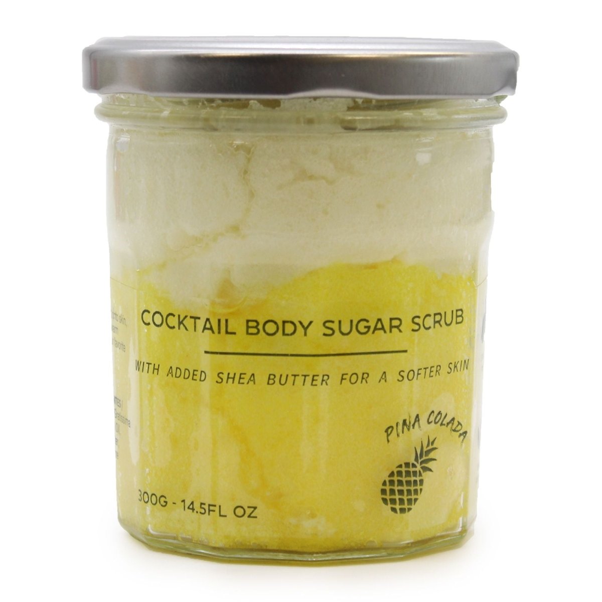 Fragranced Sugar Body Scrub - Pinacolada 300gFragranced Sugar Body ScrubHeart Notes