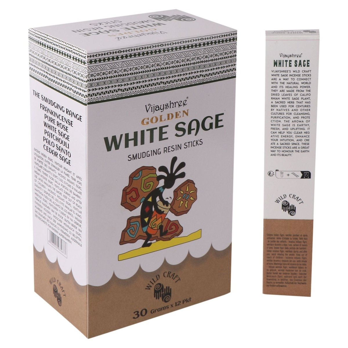 Golden White Sage Smudging Resin Sticks – 30gGolden Smudging Resin SticksHeart Notes