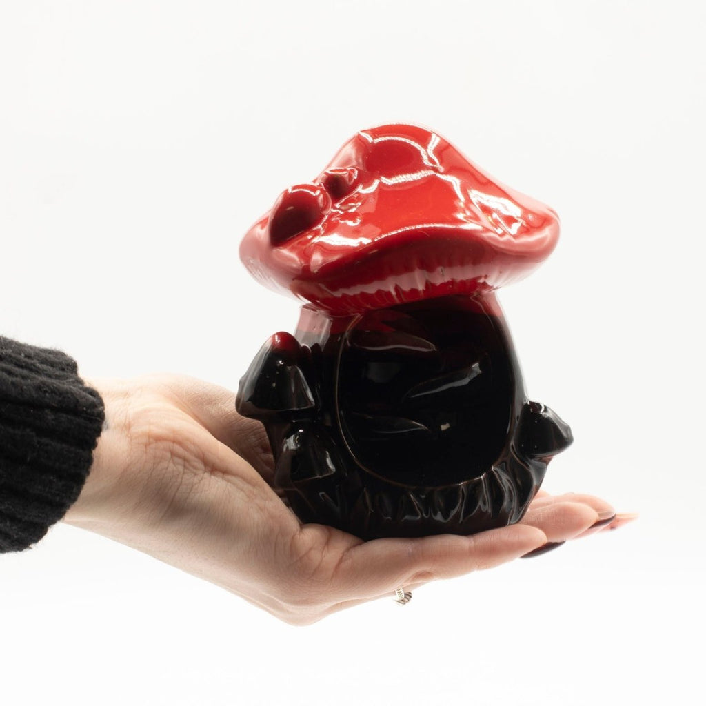 Backflow Incense Burner - Large Red MushroomBackflow Incense BurnerHeart Notes