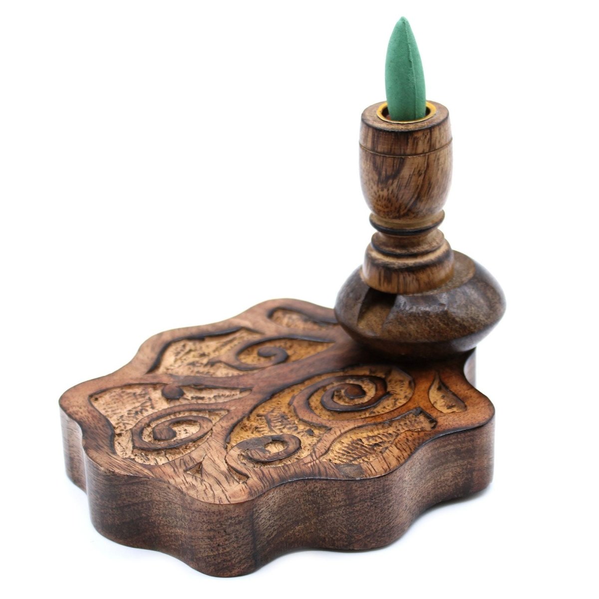 Sm Mango Wood Backflow Burner - Tree of LifeMango Wood Backflow BurnerHeart Notes