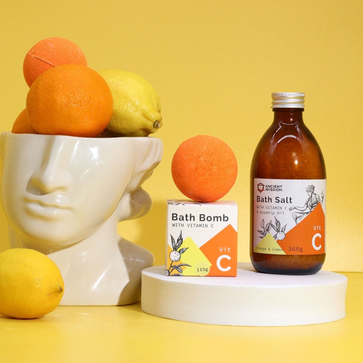 Vitamin C Infused Bath Bomb with Essential OilsVitamin C SkincareHeart Notes