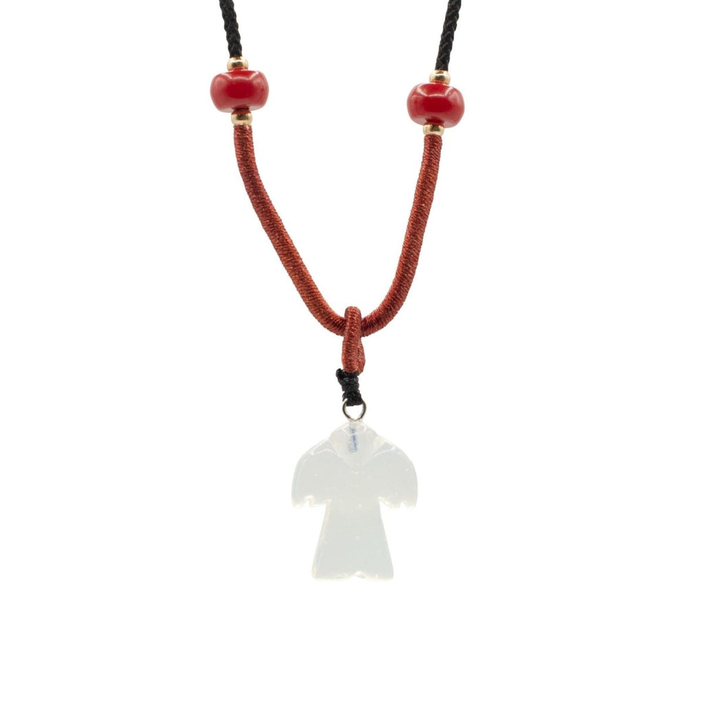 Cord Necklace Gemstone Pendant - Opalite AngelCord Necklace Gemstone PendantsHeart Notes