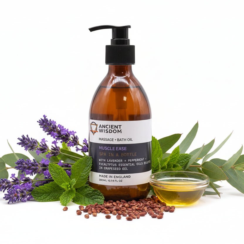 Aromatherapy Massage and Bath Oil - Muscle Ease 300mlMassage & Bath Oils - 300ml (With Pump)Heart Notes