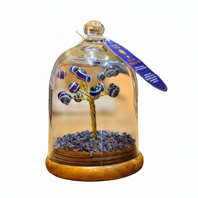 Gemstone Dome Garden - Evil Eye on Lapis - 20 beadsGemstone Tree GardensHeart Notes