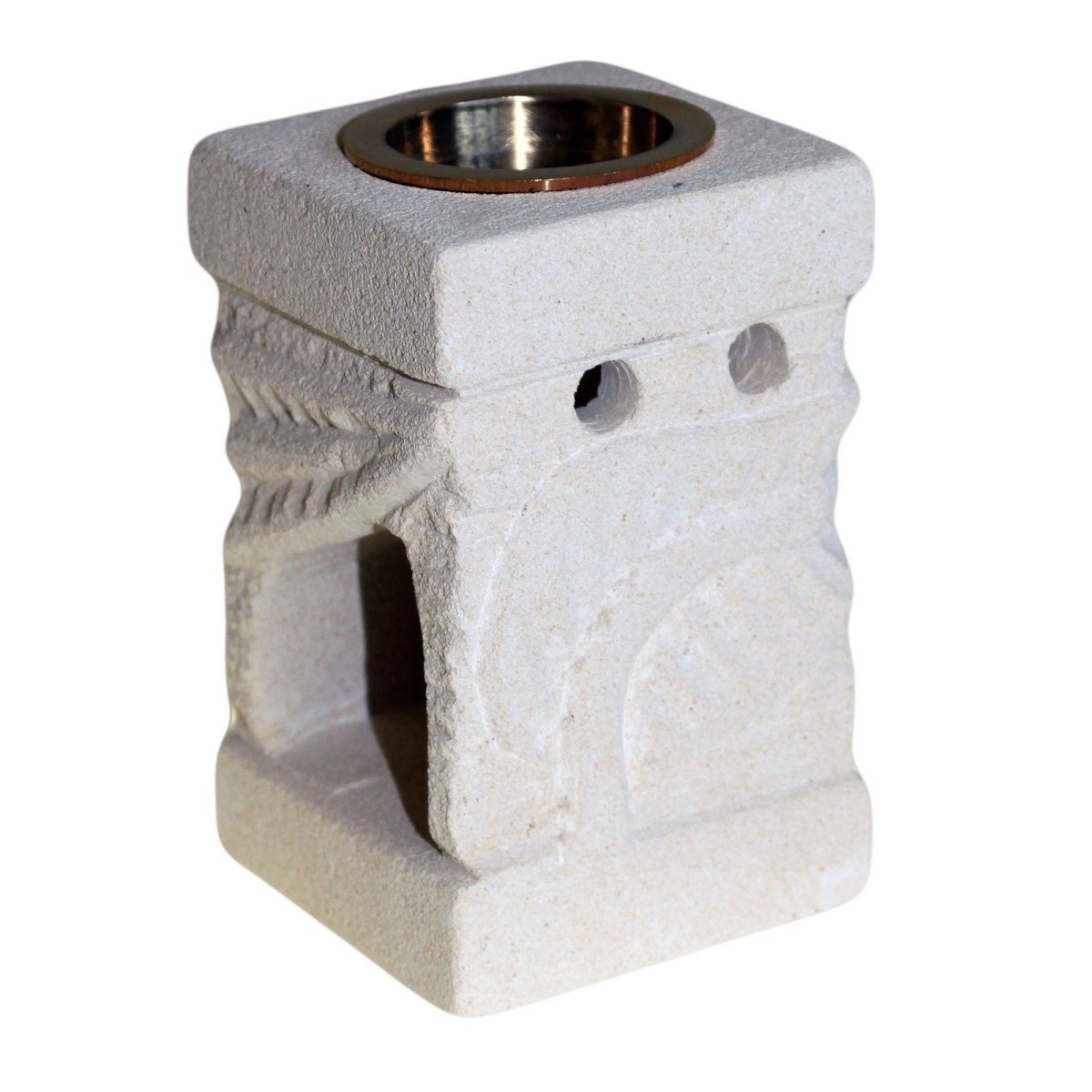 Stone Oil Burner - Carved LeafSandstone Oil BurnersHeart Notes