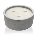 Large Round - Patchouli & Dark AmberConcrete Wooden Wick CandleHeart Notes