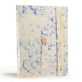 Lokta Mixed Blue Cotton Notebook – Large (21x15cm) – 45 Leaves – Includes BookmarkLokta Paper NotebooksHeart Notes