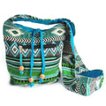 Jacquard Bag - Teal Sling BagJacquard Nepal Style BagsHeart Notes