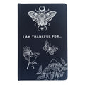 Black Gratitude Journal with Silver Lining - 120 pages - I am Thankful ForWellness & Gratitude NotebooksHeart Notes