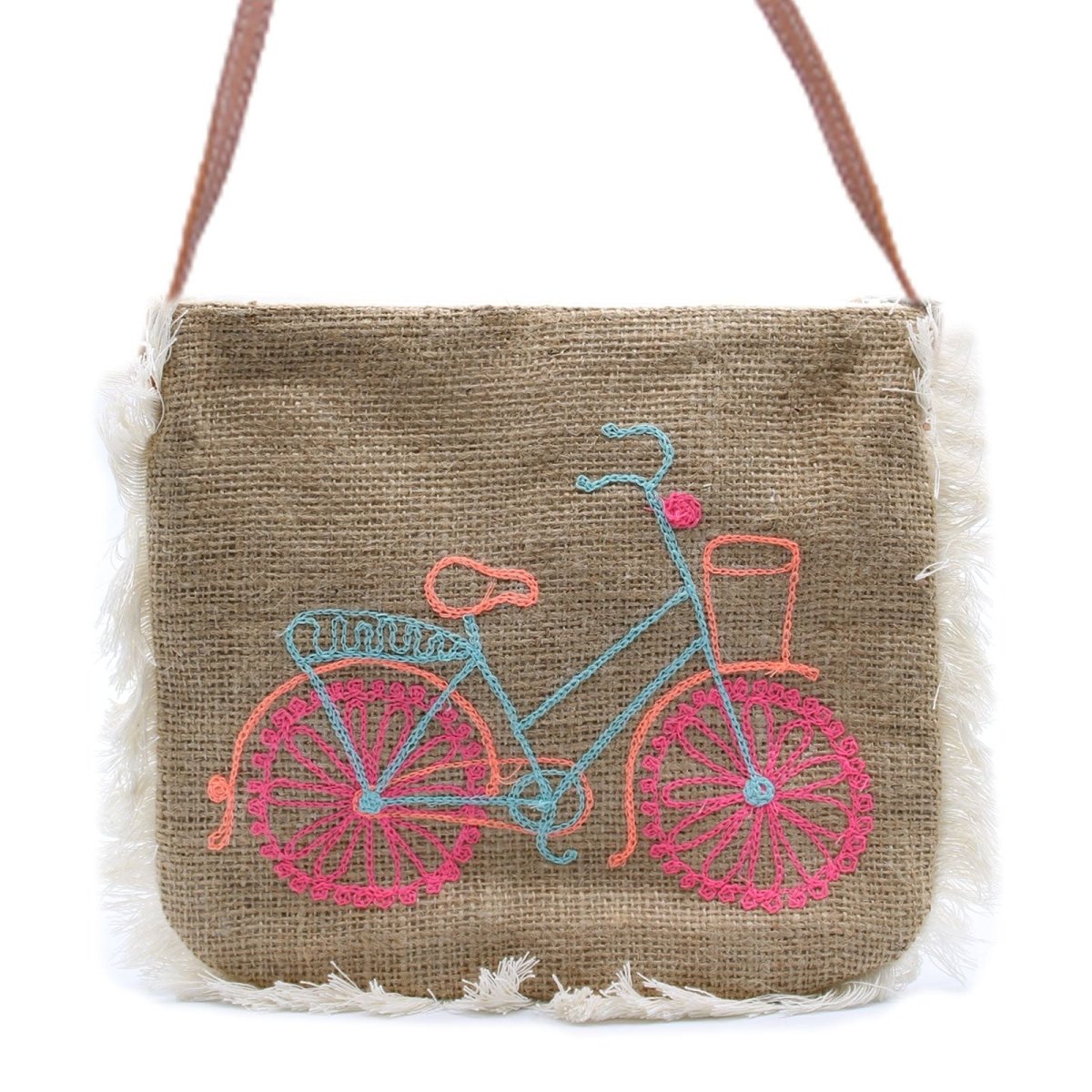 Fab Fringe Bag - Bicycle EmbroideryFab Fringe BagsHeart Notes