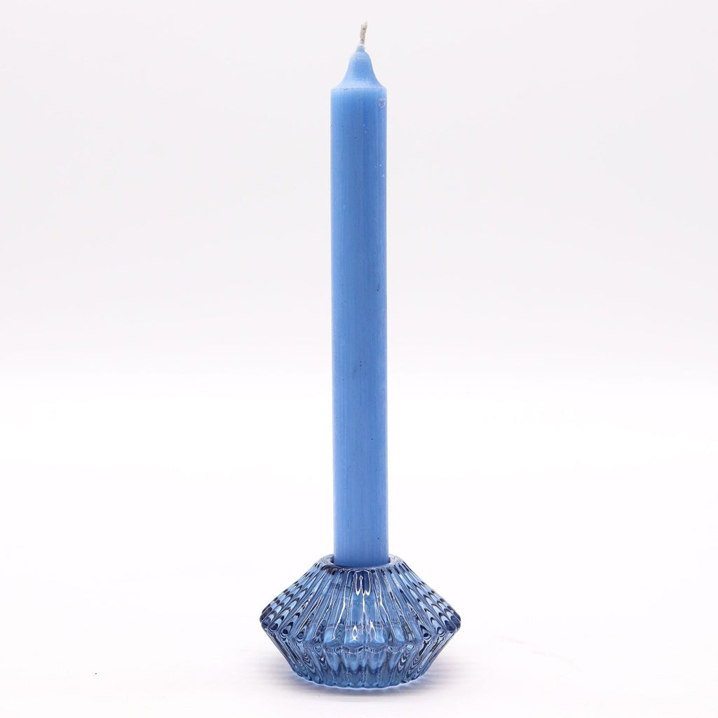 Flower Flip Dinner Candle / Tealight Holder - Royal BlueGlass Candle Holders & JarsHeart Notes