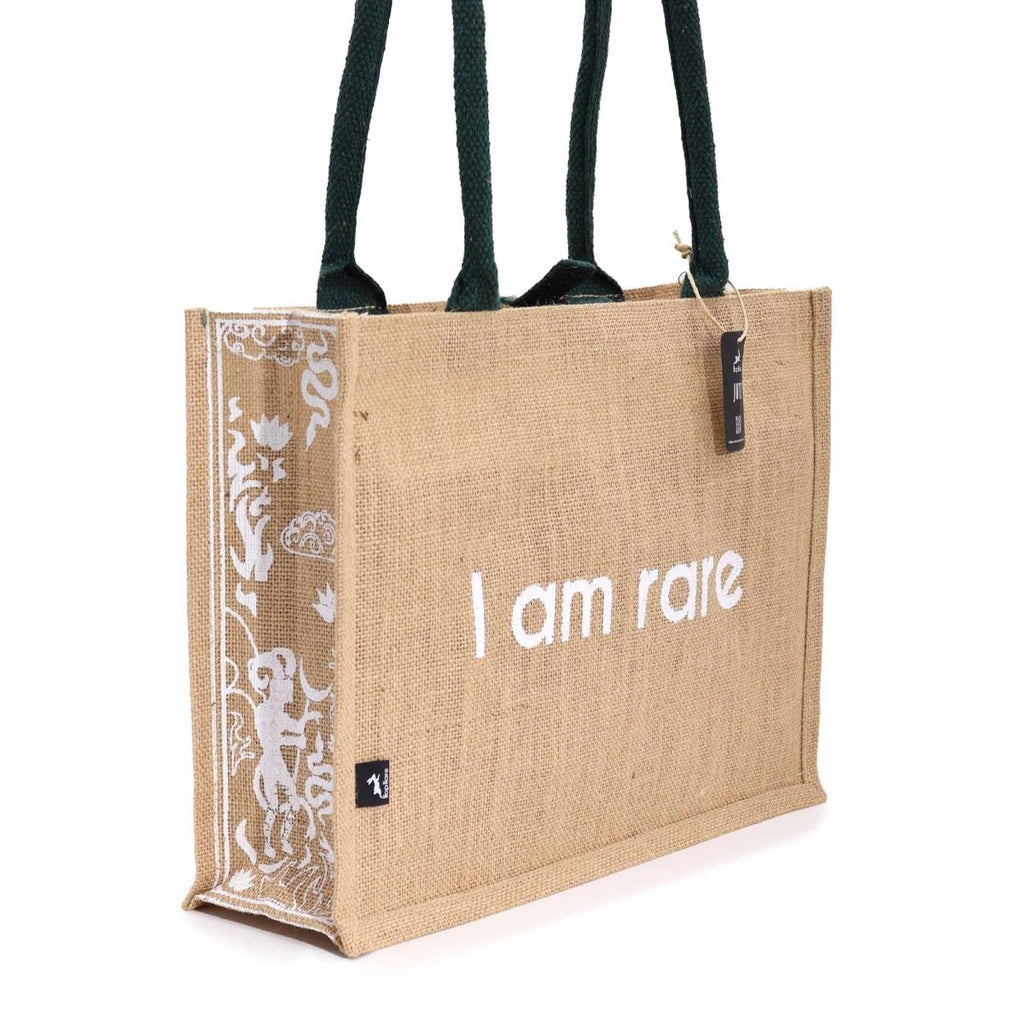 Hop Hare Jute Big Bag - I am RareHop Hare Jute BagHeart Notes