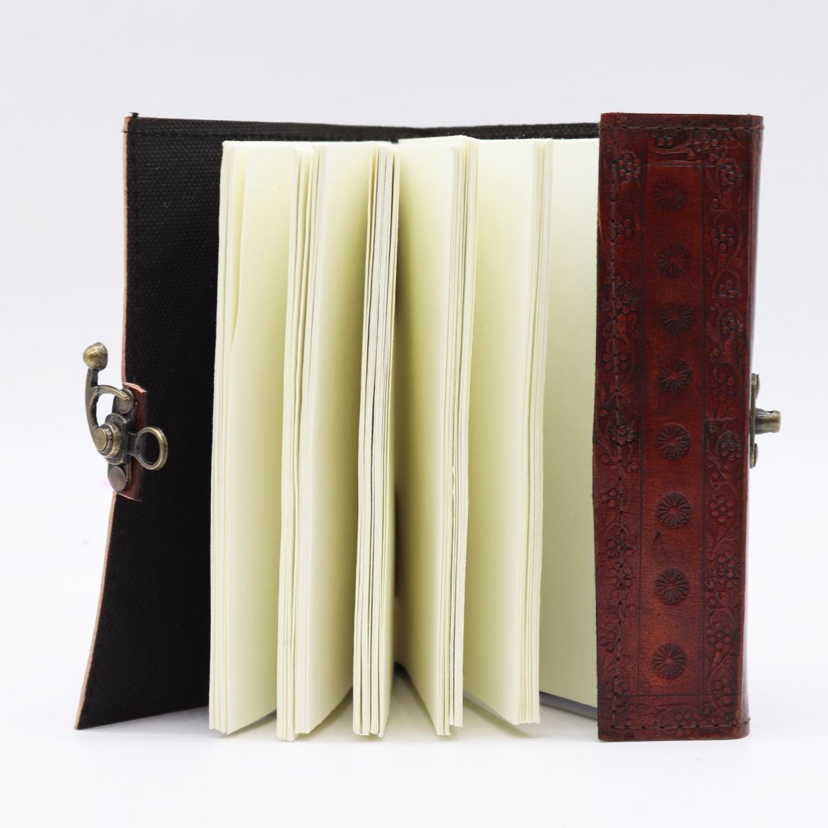 Two Dragons – Esoteric Notebook – Antique Grey – 200 pages – 17.5x12.5x3cmLeather Notebooks – Vintage Style JournalsHeart Notes