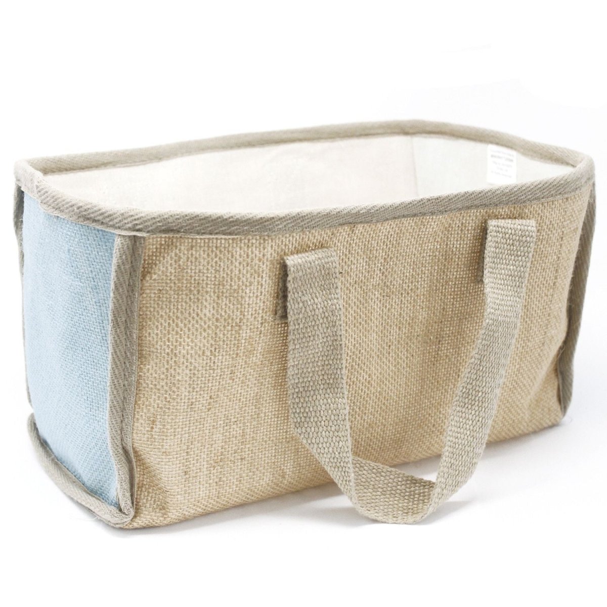 Large Basket Bag - 33x18x20cm - TealStacking Natural Jute BasketsHeart Notes