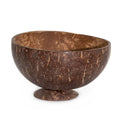 Medium Natural Coconut Bowl on StandNatural Coconut Bowls for Craft UseHeart Notes