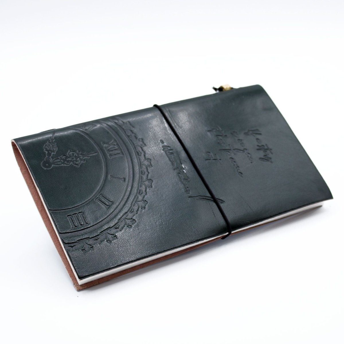 Handmade Leather Journal - If a Story is in You - Green (80 pages)Leather JournalsHeart Notes