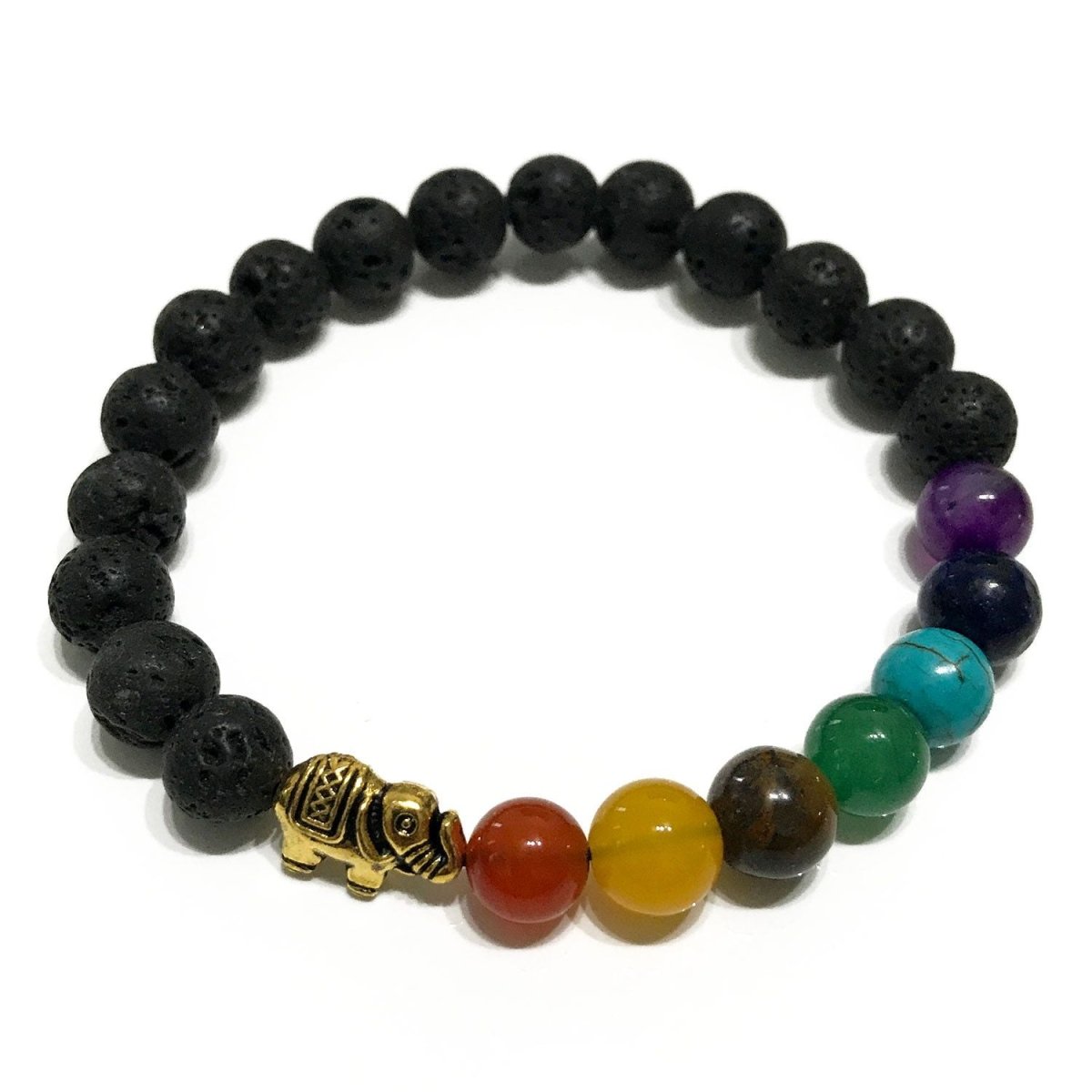 Lava Stone Bracelet - Elephant ChakraLava Stone BraceletsHeart Notes