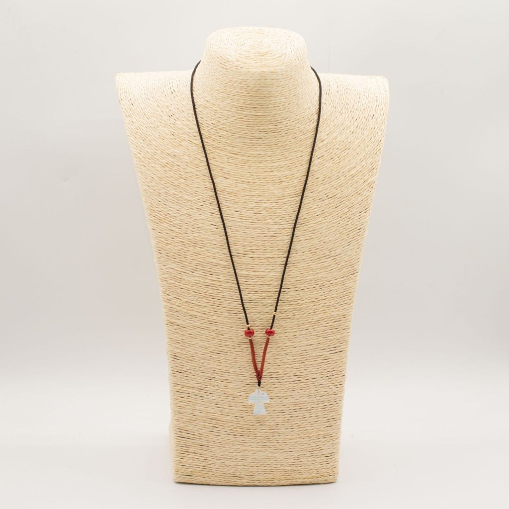 Cord Necklace Gemstone Pendant - Opalite AngelCord Necklace Gemstone PendantsHeart Notes