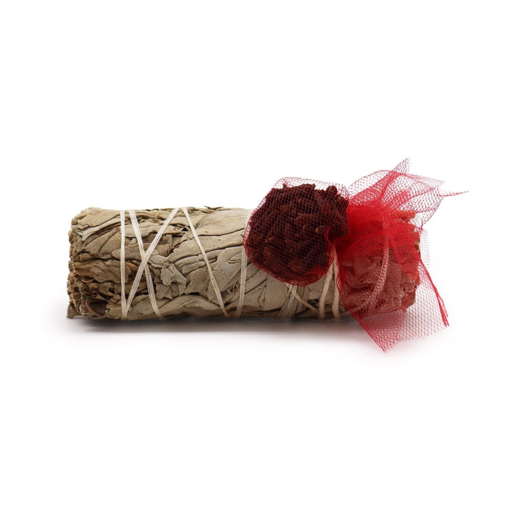 Smudge Stick - White Sage & Clove 10cmSmudge Sticks - individually wrappedHeart Notes