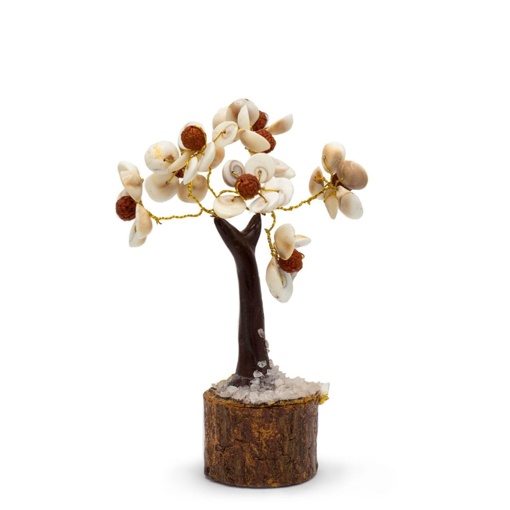 Med Gomati Chakra Circle Stone Tree with Rudraksha - (45 stones)Gomati Chakra Stone TreesHeart Notes