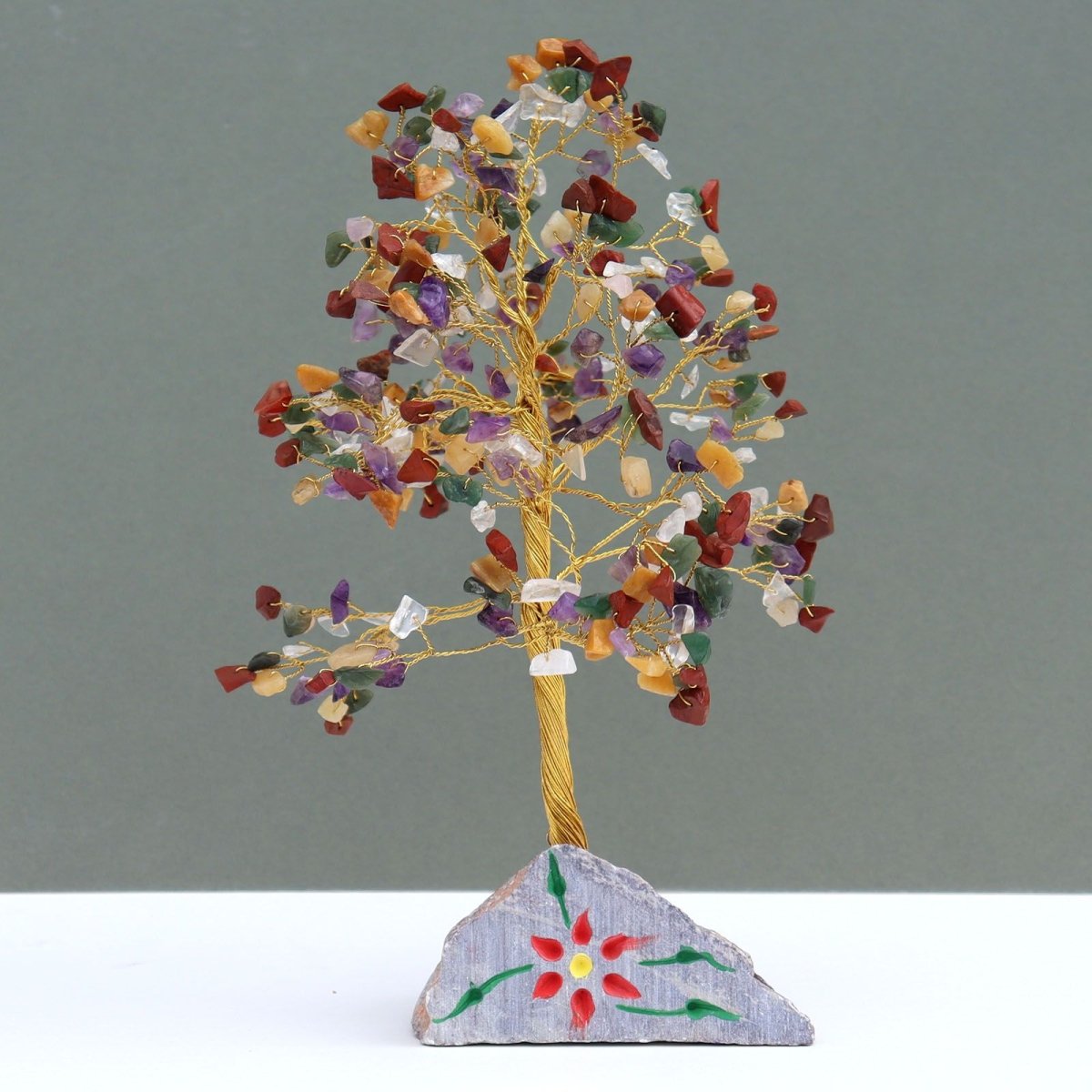 Multi - gem - 320 StoneIndian Gemstone TreesHeart Notes