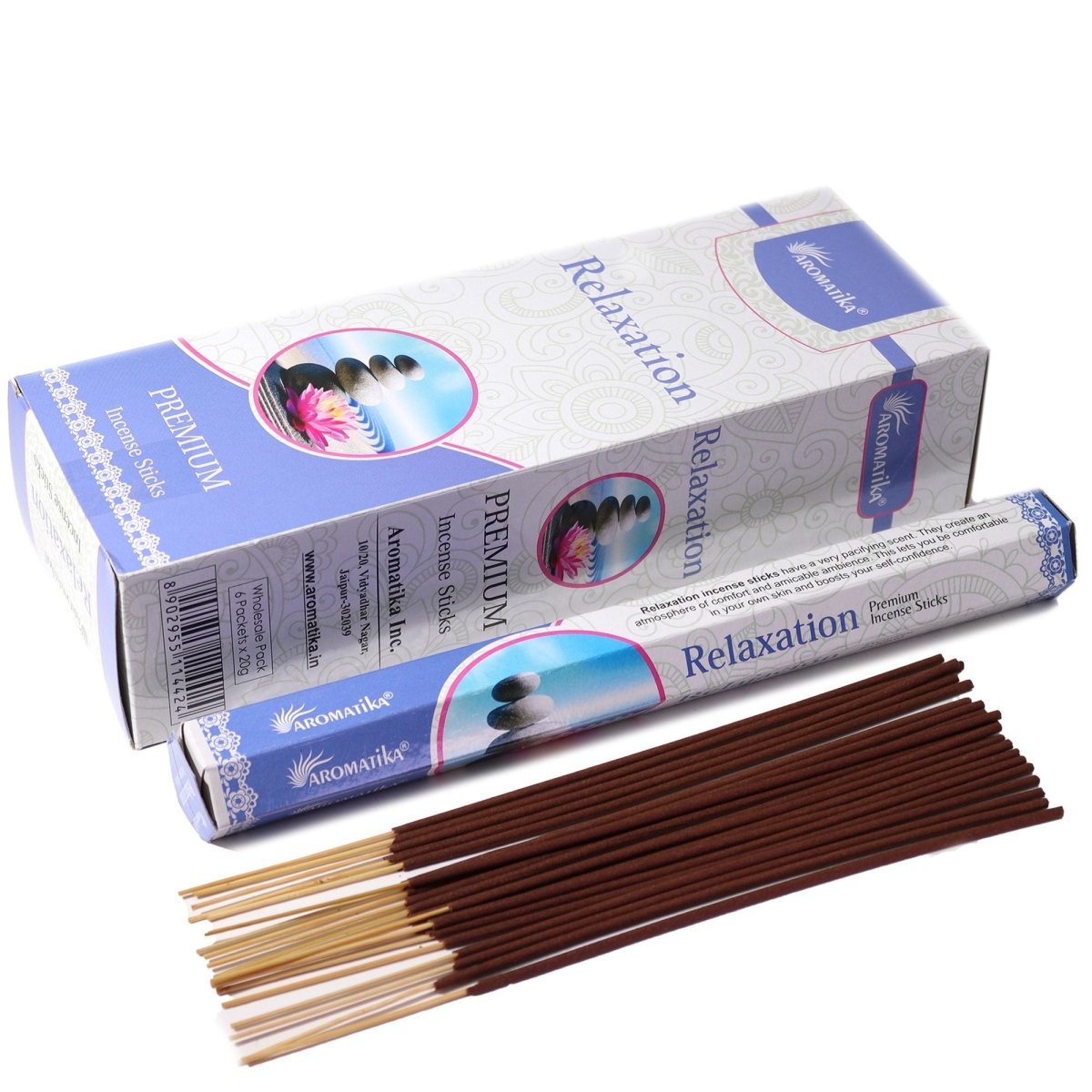 Aromatika Charcoal Free Hex Incense - RelaxationAromatika Charcoal Free Hex Incense SticksHeart Notes