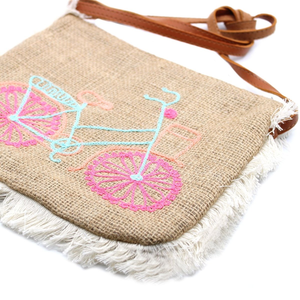 Fab Fringe Bag - Bicycle EmbroideryFab Fringe BagsHeart Notes