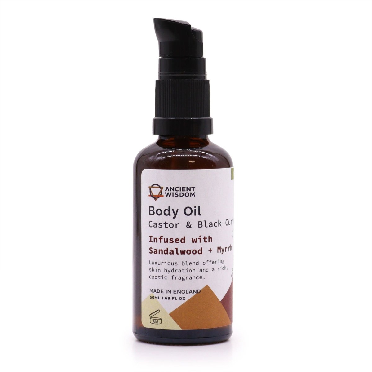 Organic Body Oil 50ml - Sandalwood & MyrrhOrganic Body OilsHeart Notes