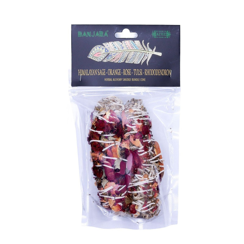 Banjara Smudge - Himalayan Sage, Orange, Rose, Tulsi, RhododendronBanjara Smudge SticksHeart Notes
