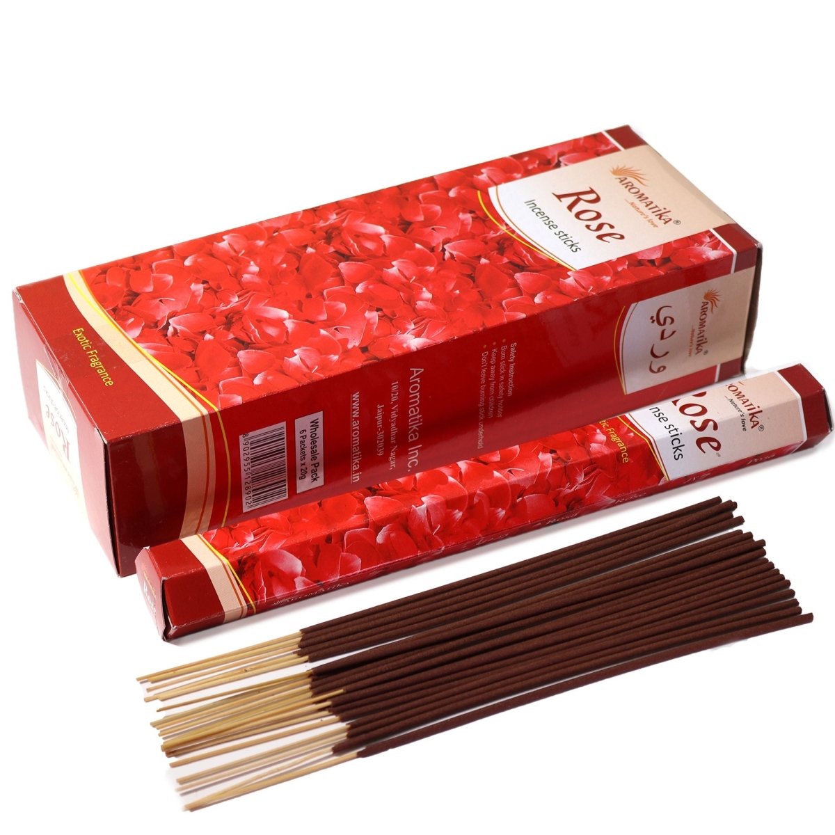 Aromatika Charcoal Free Hex Incense - RoseAromatika Charcoal Free Hex Incense SticksHeart Notes