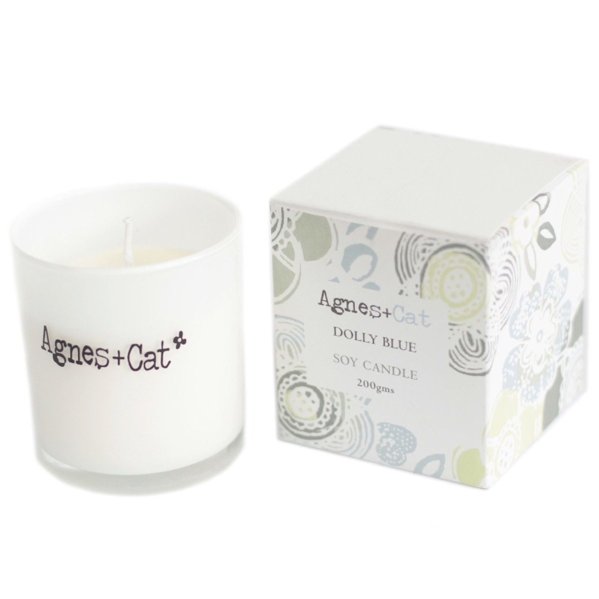 Agnes + Cat Votive Candle - Dolly BlueAgnes + Cat Soy Wax Votive Candles 200gHeart Notes