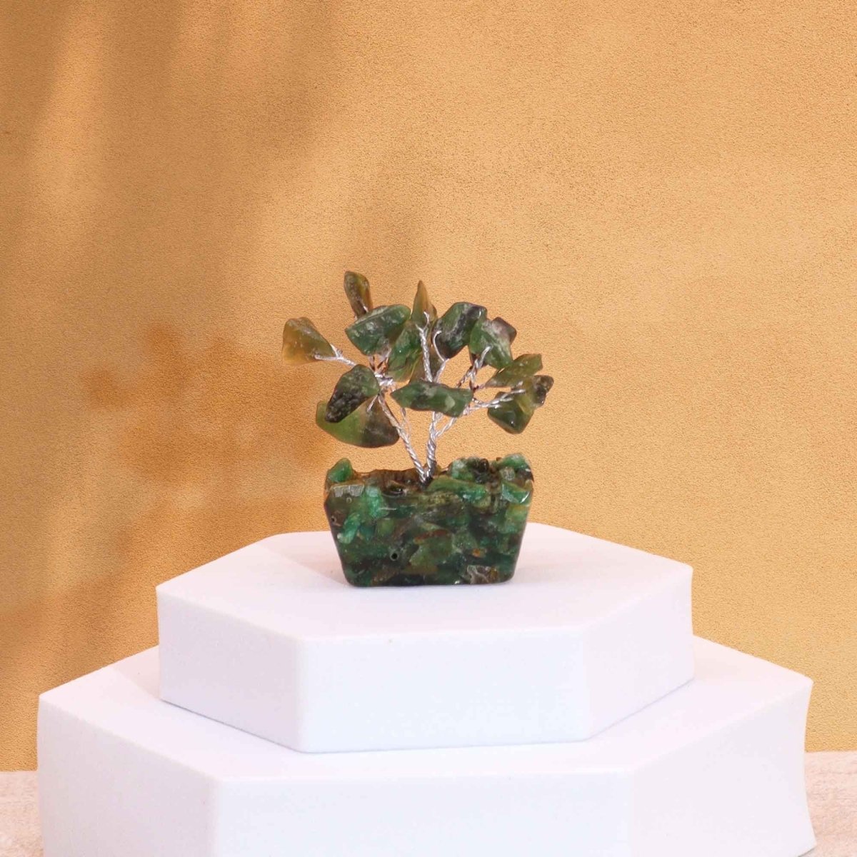 Mini Gemstone Tree On Orgonite Base - Green Aventurine (15 stones)Mini Gemstone TreesHeart Notes
