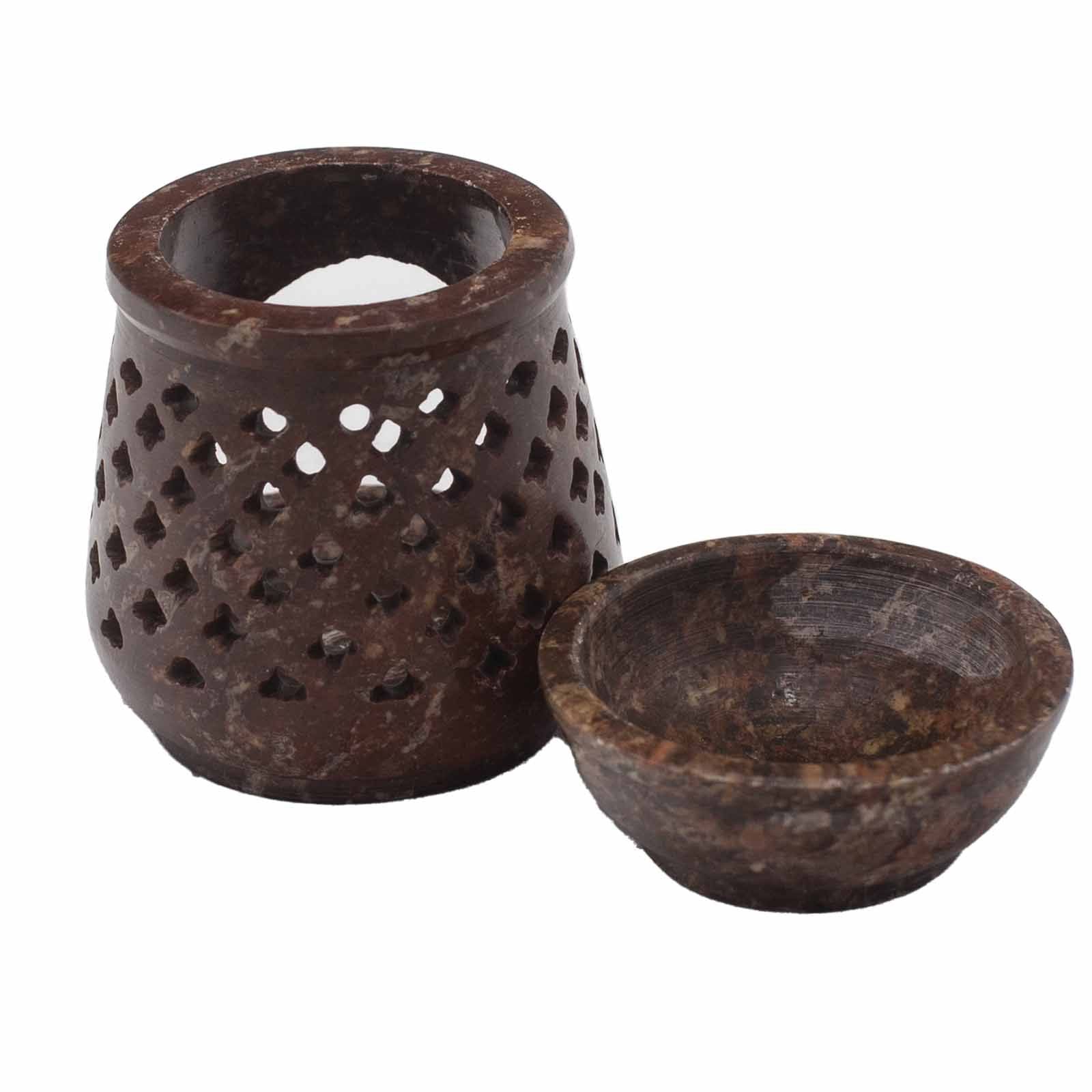 Small Soapstone Oil Burner 8cm - ClassicSoapstone Oil BurnersHeart Notes